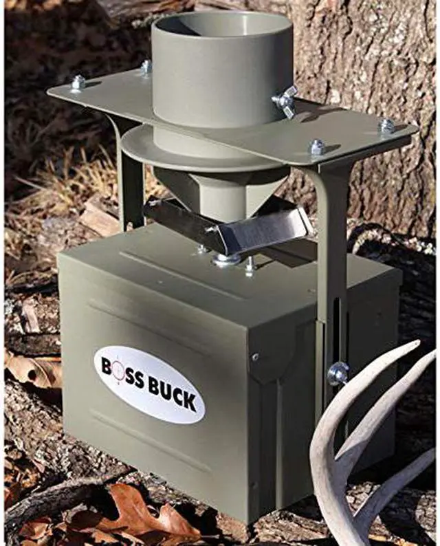 Alt view image 8 of 15 - Boss Buck BB-1.5BB 12V High Torque Motor Hunting Game Feeder Kit w/ Timer Holder