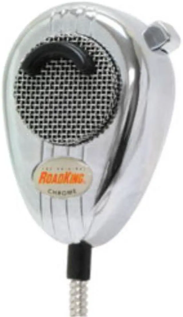 Alt view image 4 of 7 - RoadKing RK56CHSS 4-Pin Dynamic Noise Canceling CB Microphone  Chrome & Chrome Cord