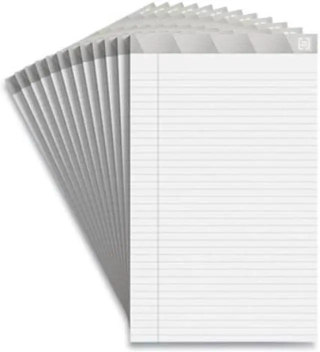 Alt view image 10 of 10 - TRU RED Notepads 8.5" x 14" Wide Ruled White 50 Sheets/Pad 12 Pads/Pack TR57372
