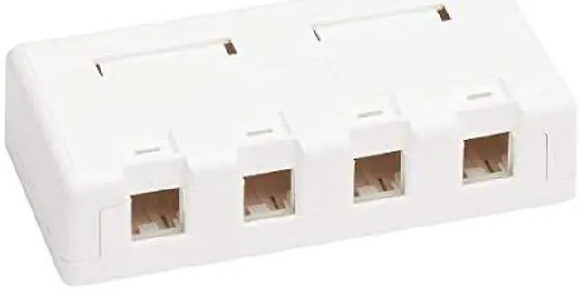 Alt view image 12 of 20 - Tripp Lite N082-004-WH Surface-Mount Box for Keystone Jacks - 4 Ports, White