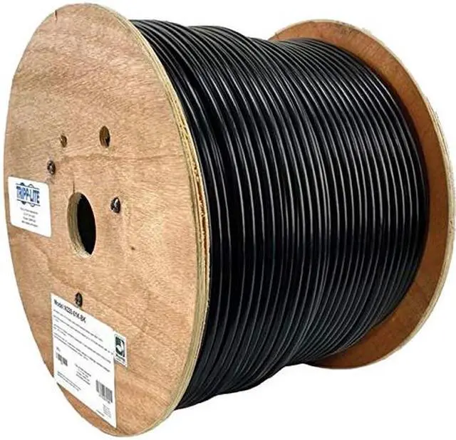 Alt view image 8 of 16 - TRIPP LITE N228-01K-BK 1000 ft. Cat6/Cat6e 600 MHz Solid-Core Outdoor-Rated (UTP) Bulk Ethernet Cable - Black, 1000 ft.