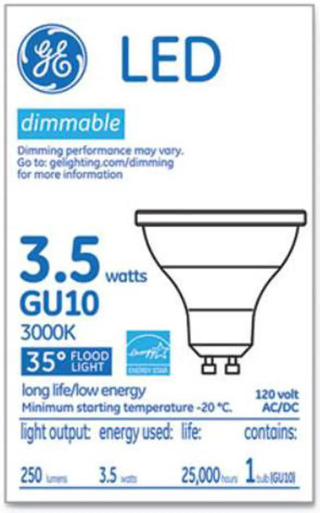 Alt view image 7 of 12 - GE 37114 - LED4D/GU1083035 MR16 Flood LED Light Bulb