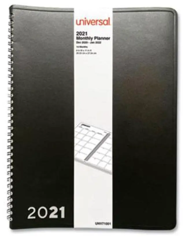 Alt view image 7 of 16 - Universal Monthly Planner 11 x 8 Black 2022 71001