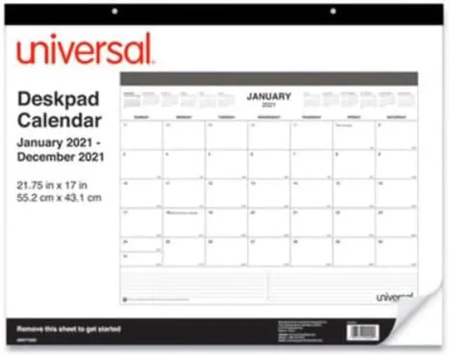 Alt view image 6 of 11 - Universal Desk Pad Calendar, 22 x 17, 2021 71002