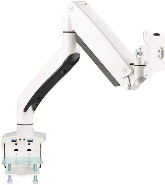 Alt view image 3 of 17 - Siig Mounting Arm For Flat Panel Display Curved Screen Display Monitor - White