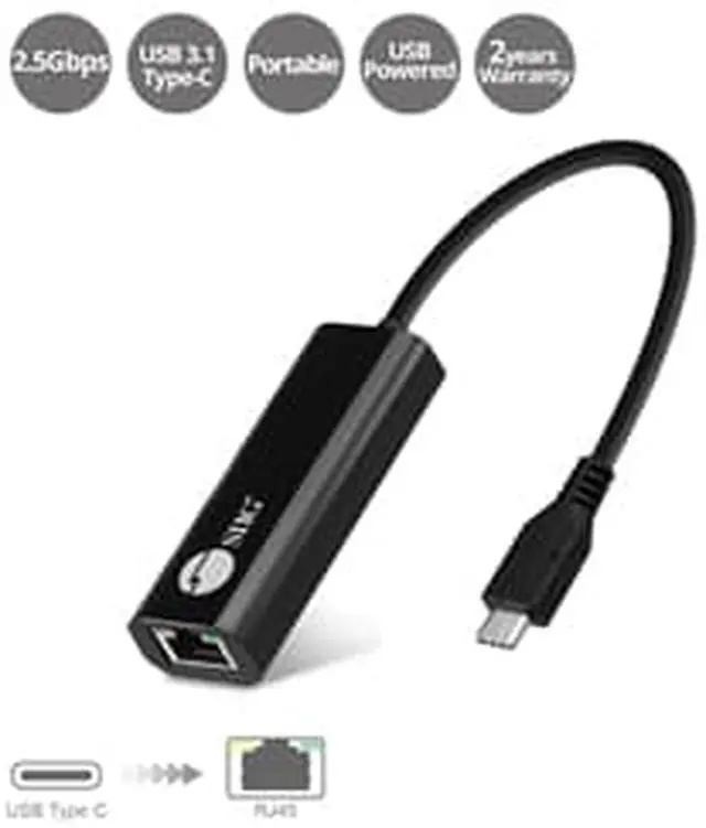Alt view image 11 of 20 - SIIG Accessory JU-NE0A11-S1 USB-C to 2.5G Ethernet Adapter Brown Box