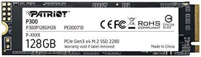 Alt view image 8 of 16 - Patriot Memory P300 128 GB Solid State Drive - M.2 2280 Internal - PCI Express NVMe (PCI Express NVMe 3.0 x4) - Notebook, Desktop PC Device Supported - 40 TB TBW - 1600 MB/s Maximum Read Transfer Rate