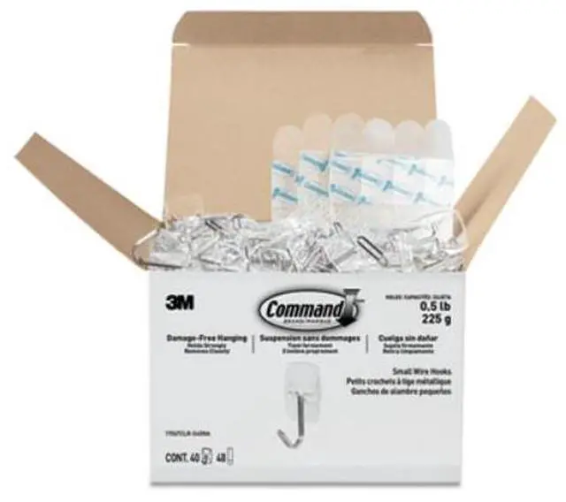 Alt view image 11 of 20 - Command 17067CLR-S40NA Clear Small Wire Hook, 40/Pack