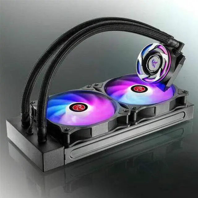 Alt view image 8 of 14 - RAIJINTEK ORCUS 240 RBW, an AIO Water cooler for CPU, with 2pcs 12025 ARGB PWM Fans, Copper water block, Durable and reliable PUMP, Rotating Blade with ARGB LED, Compatible with Intel & AMD Socket CPU