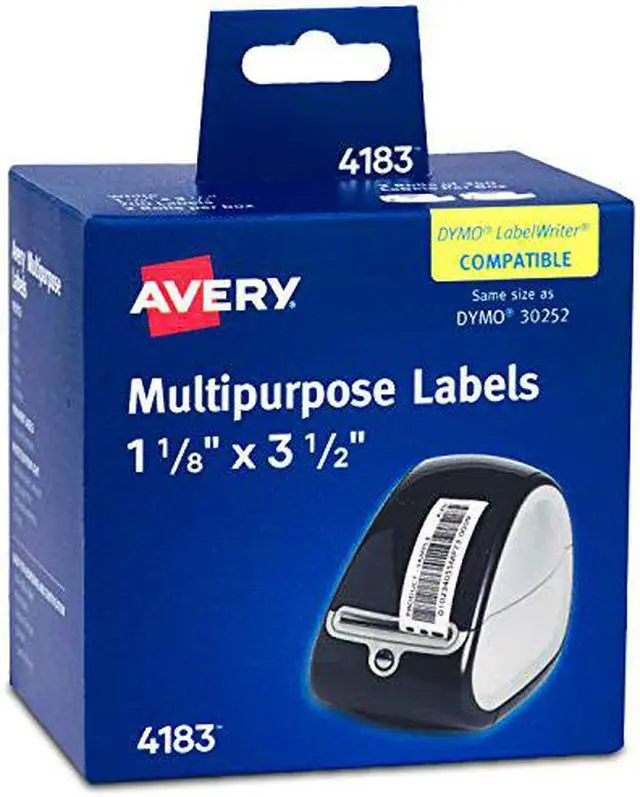 Alt view image 8 of 15 - Avery Thermal Roll Labels, 1-1/8" x 3-1/2", 700 Labels, 2 Rolls (4183)