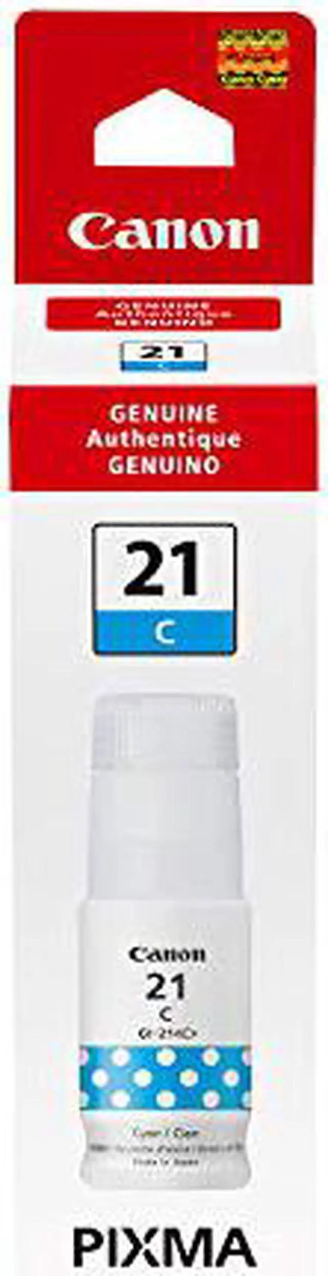 Alt view image 7 of 12 - Canon GI-21 Cyan AMR Ink Bottle 4537C001