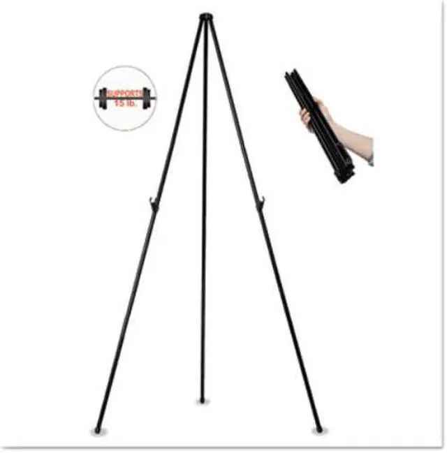 Alt view image 6 of 12 - MasterVision Instant Easel 61 1/2" Black Steel Heavy-Duty FLX10201MV
