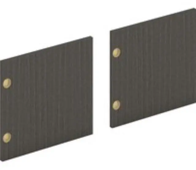 Alt view image 4 of 8 - HON Mod 16" Doors for Desk Hutch Slate Teak LDR66LMLS1