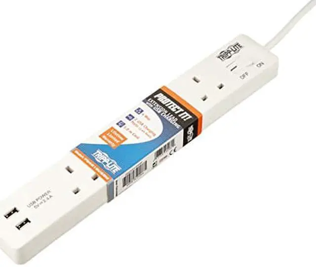 Alt view image 4 of 13 - 4-OUTLET POWER STRIP/USB-A CHRG