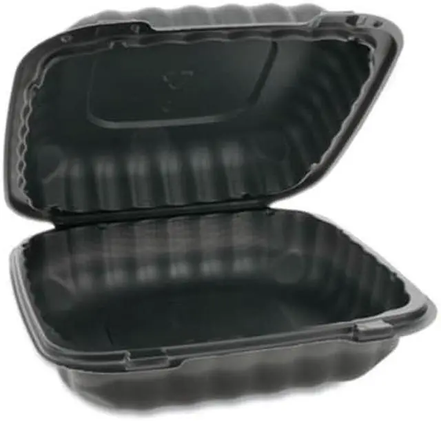 Alt view image 4 of 16 - Pactiv Microwave Hinged Lid Containers, 8.31x8.35x3.1 YCNB08010000