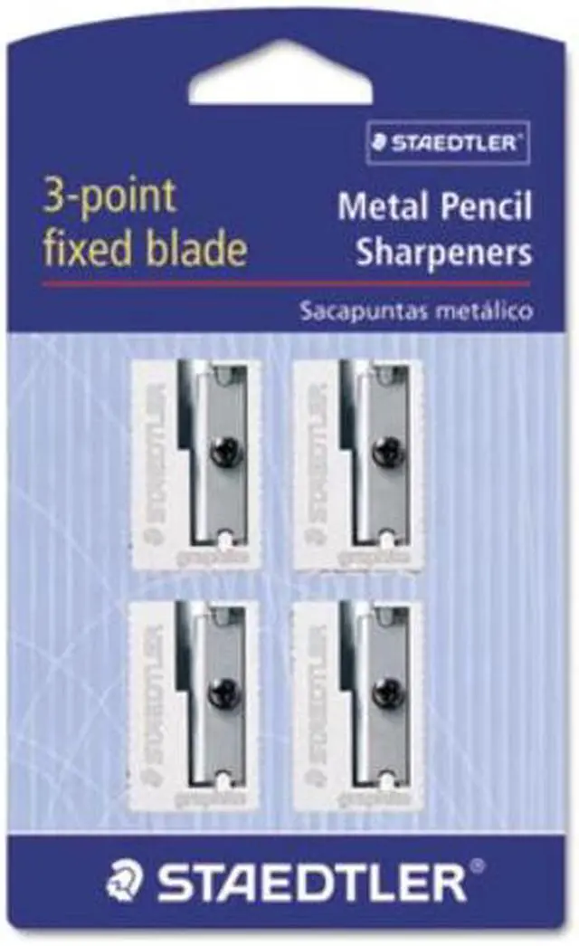 Alt view image 7 of 14 - Staedtler Manual Pencil Sharpeners Silver 4/Pack (51010BK402NA) 428748