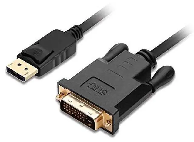 Alt view image 5 of 13 - SIIG DisplayPort to DVI Cable - 1080p @60Hz Male to Male Passive DP to DVI Cable for DisplayPort Enabled Computer System - 6 Feet