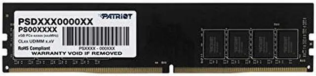 Alt view image 10 of 19 - Patriot Memory Signature Line 8GB (1x8GB) DDR4 2666MHz (PC4-21300) UDIMM Memory Module 1.2V - PSD48G266681