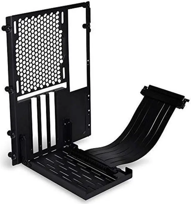 Alt view image 7 of 13 - LIAN LI O11DMINI-1X-3 Premium PCI-E 16 x 3.0 Black Extender Riser Cable 200mm and Black Covert Bracket for O11DMINI -X /O11AIR MINI -X
