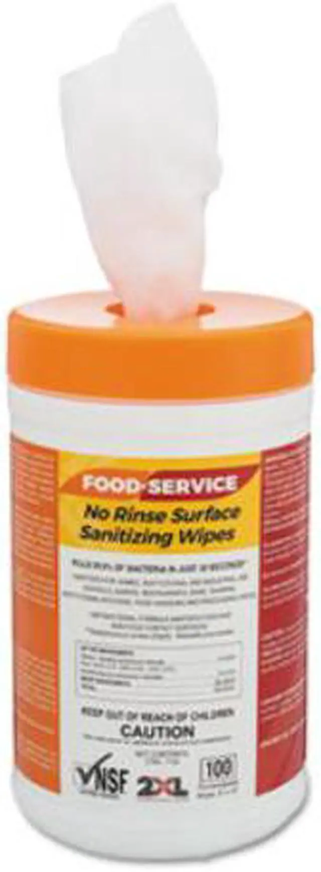 Alt view image 5 of 10 - Food Service No Rinse Surface Sanitizing Wipes, 8 X 6, White, 100/pk, 6pk/ct