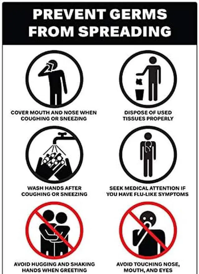 Alt view image 10 of 15 - Avery "Prevent Germs from Spreading" Decals, 7" x 10" (83174)