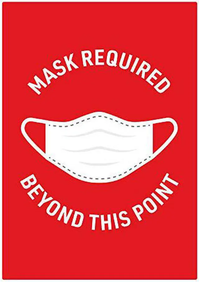 Alt view image 10 of 15 - Avery "Mask Required Beyond This Point" Decals, 7" x 10" (83177)