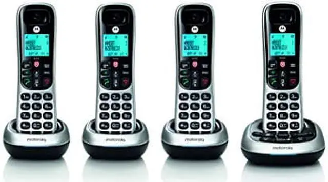 Alt view image 6 of 10 - motorola cd4014 digital cordless phone with answering machine with 4 handsets