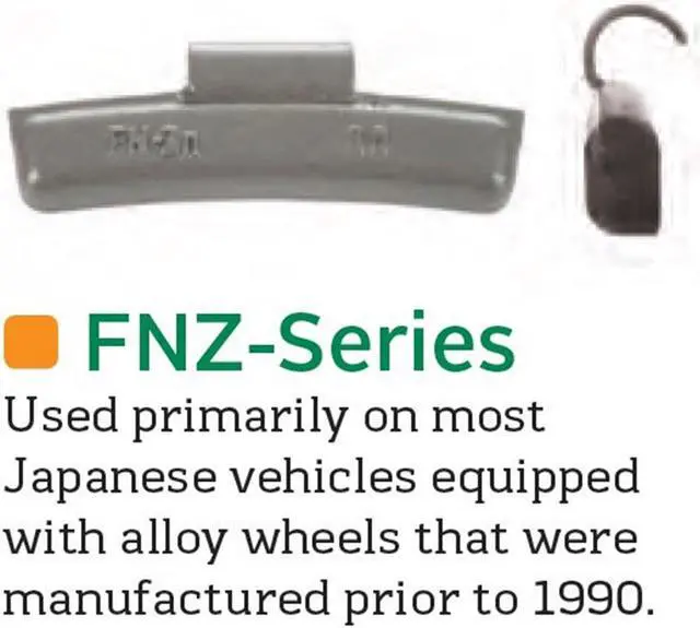 Alt view image 7 of 8 - PERFECT EQUIPMENT FN050Z Wheel Weight,FNZ Srs,50g.,PK25
