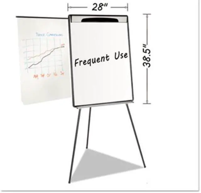 Alt view image 5 of 10 - Bi-silique Magnetic Gold Ultra Dry Erase Tripod Easel Ext Arms 32"-72" Blk/Slvr