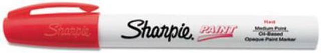 Alt view image 7 of 10 - Sharpie Permanent Paint Marker, Medium Bullet Tip, Red, Dozen 2107613