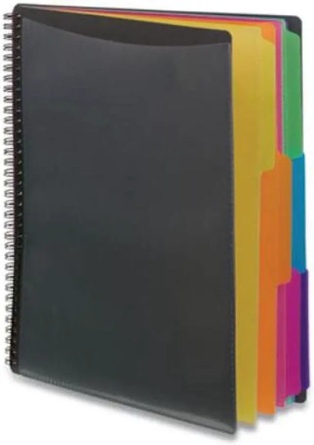 Alt view image 16 of 20 - Poly Project Organizer, 12 Letter-Size Sleeves, Gray with Bright Pockets 89207