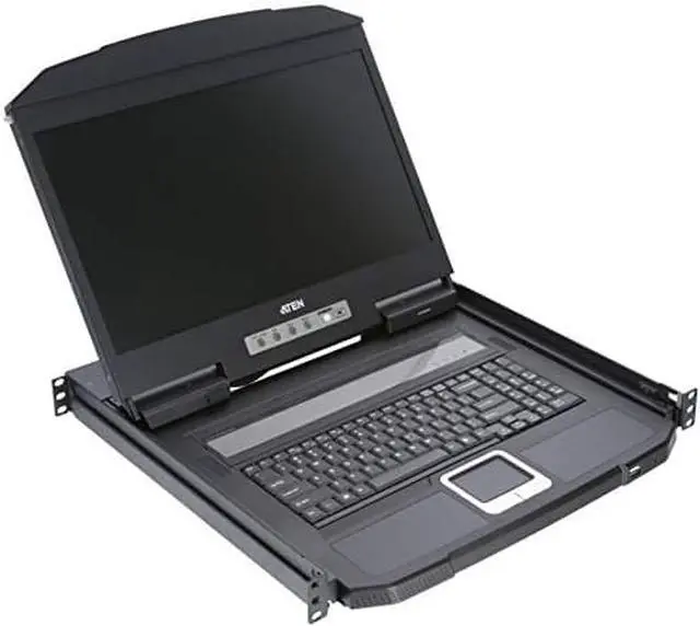 Alt view image 13 of 16 - Aten CL3100 LCD KVM 18.5" Console with Standard Rack Mount Kit CL3100NX