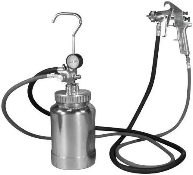Alt view image 4 of 6 - Astro Pneumatic 2PG8S 2 Quart Pressure Pot With Silver Gun And Hose