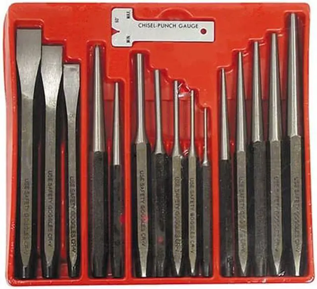 Alt view image 5 of 12 - ASTRO PNEUMATIC 1600 Punch/Chisel Set,16 pcs., Punching, CR-V