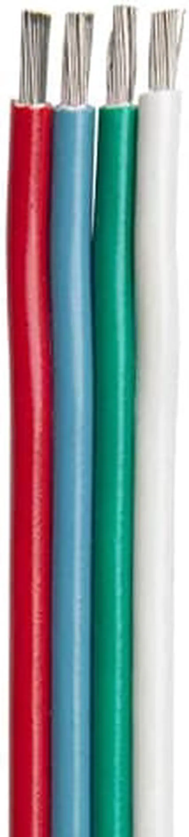 Alt view image 6 of 11 - Ancor Flat Ribbon Bonded RGB Cable 18/4 AWG - Red, Light Blue, Green & White - 100'