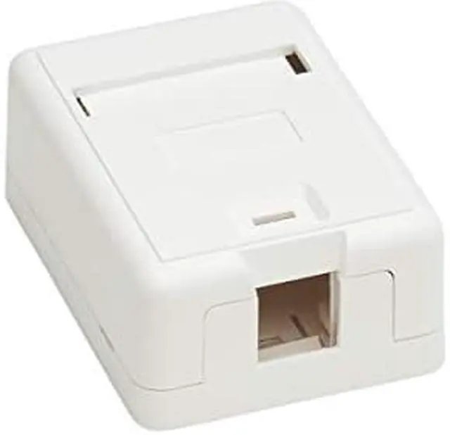 Alt view image 12 of 19 - Tripp Lite Surface-Mount Box for Keystone Jack 1 Port White N082001WH
