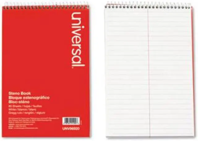 Alt view image 12 of 17 - Universal Steno Pads, Gregg Rule, Red Cover, 80 White 6 X 9 Sheets 96920