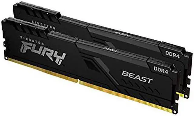 Alt view image 11 of 17 - Kingston Fury Beast 8GB (2 x 4GB) DDR4 3200MHz Dual Memory Kit - Black KF432C16BBK2/8