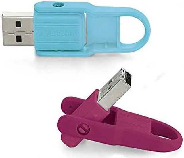 Alt view image 15 of 17 - Verbatim® Store'N'Flip USB 2.0 Flash Drives, 16GB, Berry/Blue, Pack Of 2 Flash Drives, 70377
