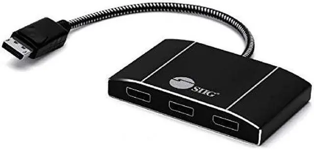 Alt view image 6 of 16 - 1x3 Triple 4K DisplayPort 1.4 to DisplayPort MST Hub Splitter CEDP0P11S1
