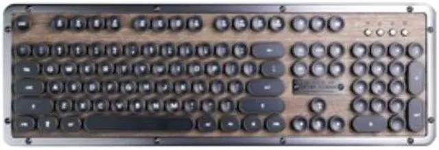 Alt view image 17 of 20 - Azio Keyboard MK-RETRO-W-01B-US Bluetooth Retro Classic Mechanical Keyboard Elwood