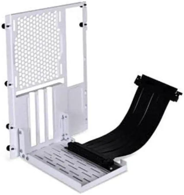 Alt view image 9 of 18 - LIAN LI O11DMINI-1W-3  Premium PCI-E 16X  3.0 Black Extender Riser Cable 200mm and white Covert Bracket for O11DMINI-W /O11AIR MINI-W