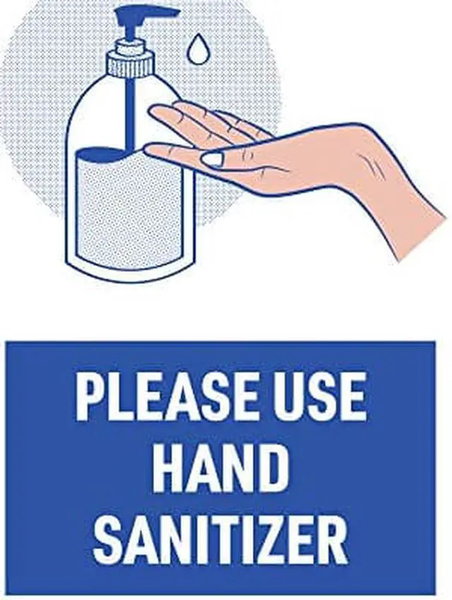 Alt view image 13 of 15 - Avery "Please Use Hand Sanitizer" Decals, 7" x 10" (83179)