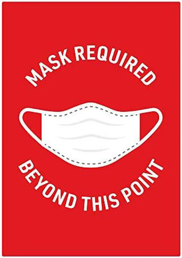 Alt view image 13 of 15 - Avery "Mask Required Beyond This Point" Decals, 7" x 10" (83177)