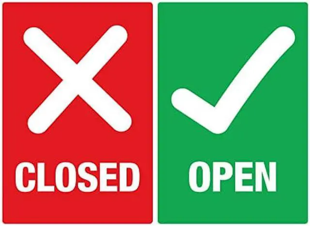 Alt view image 12 of 14 - Avery "Open/Closed" Green/Red Signs, 4" x 6", 10 Decals (83070)