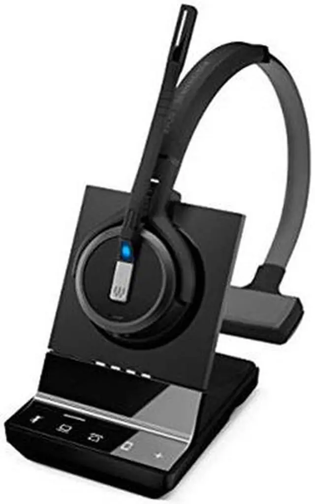 Alt view image 8 of 12 - Sennheiser SDW 5035 (506596) - Single-Sided (Monaural) Wireless Dect Headset for Desk Phone Softphone/PC Connections Dual Microphone Ultra Noise Cancelling, Black