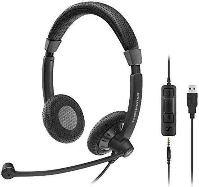 Alt view image 9 of 19 - EPOS SC 75 USB MS (1000635) - Double-Sided Business Headset | For Skype for Business, with Mobile Phone, Tablet, Softphone, and PC | HD Sound & Noise-Cancelling Microphone (Black)