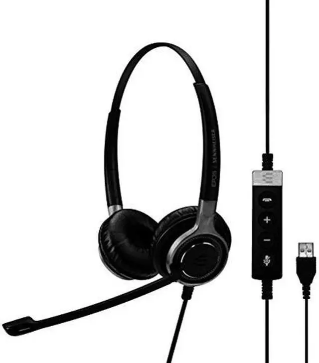Alt view image 8 of 10 - EPOS Sennheiser SC 660 504553 Binaural On-Ear Wired USB Headset w/ Microphone