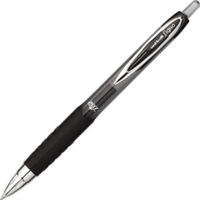 Alt view image 12 of 20 - Uni-Ball Pen,Rbl,Gel 207,Bk 33950