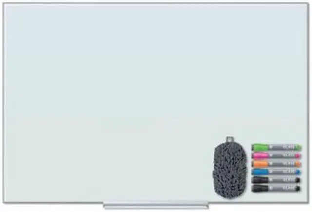 Alt view image 12 of 16 - Floating Glass Dry Erase Board, 36 x 24, White 3975U0001